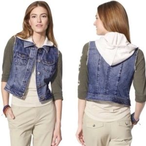 Hooded Denim Vest